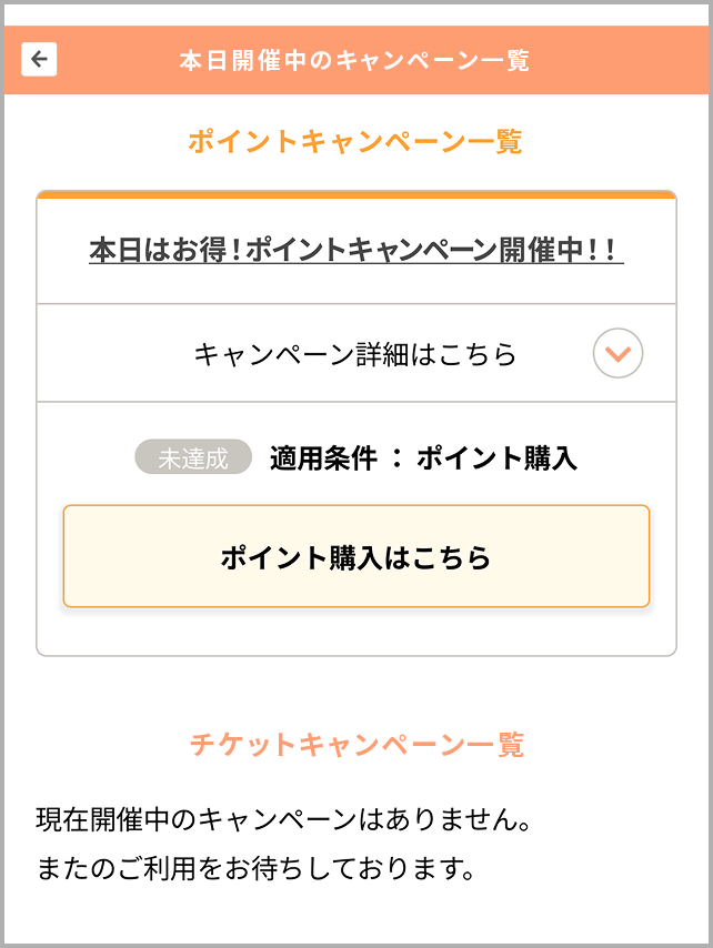 ポイントの購入画面の例
