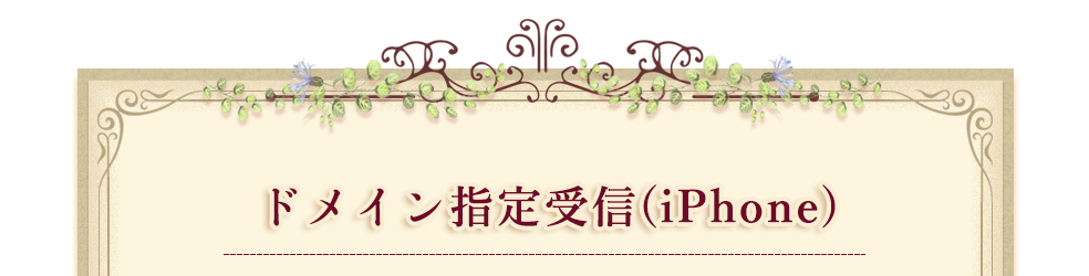 ドメイン指定受信(iPhone)